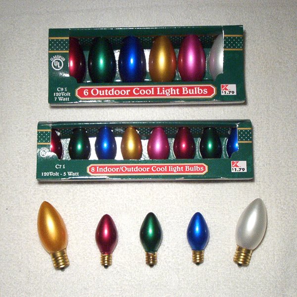 Metallic christmas bulbs.