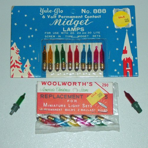 Details about   6 Packs Vintage NOMA Christmas Midget Mini Replacement Lamps Lights 5-7 Volt 